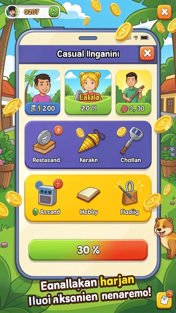Tampilan menu utama yang menarik dan intuitif.