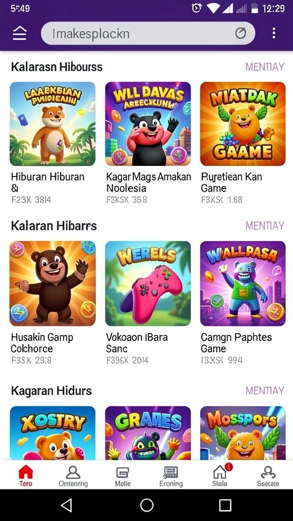 Beragam permainan menarik untuk semua pemain.