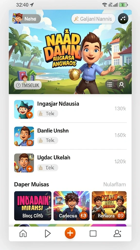 Tampilan awal aplikasi BIMABET yang menarik dan modern.