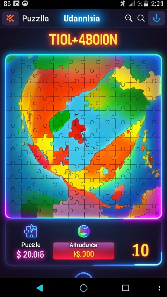 Tampilan awal game yang menarik dan penuh warna.