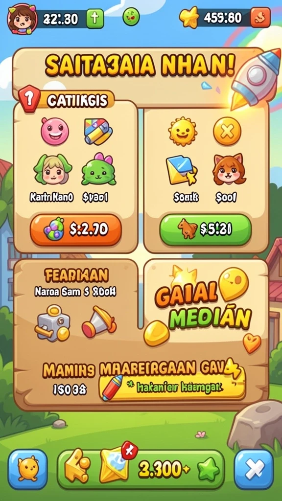 Grafis menawan dari salah satu level yang menarik.