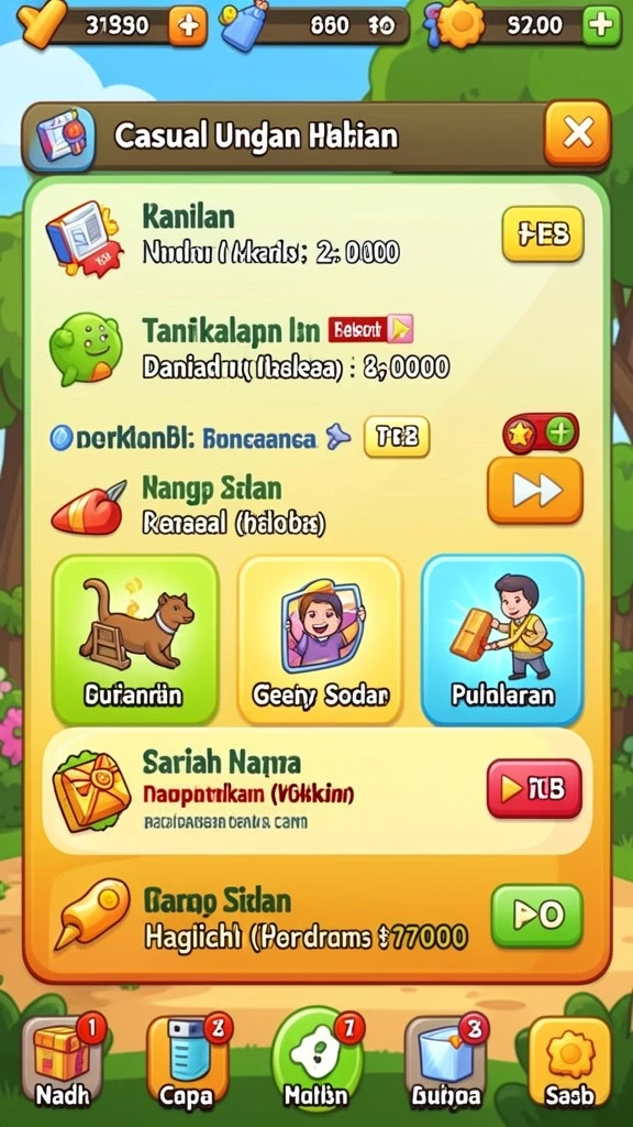 Mode permainan yang beragam dan menantang.