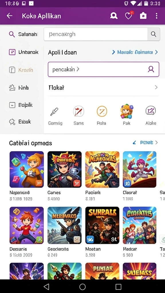 Tampilan awal yang menarik dengan antarmuka yang ramah pengguna.