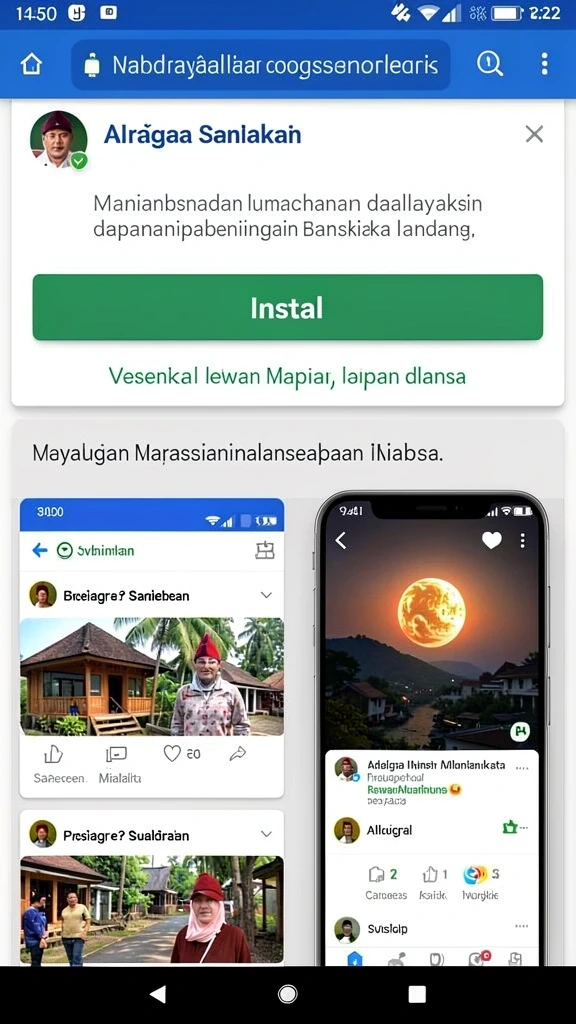 Screenshot memperlihatkan tampilan antarmuka utama HOYE55.