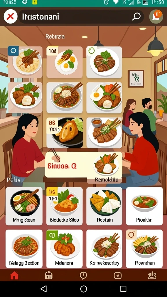 Berbagai karakter dengan desain yang unik.