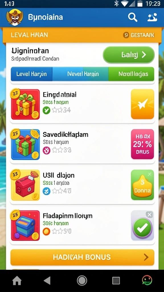 Tampilan awal OMUTOGEL yang menarik dan interaktif.