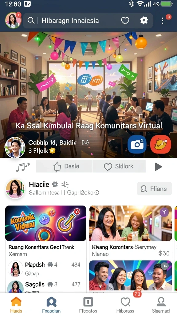 Mode permainan seru dengan pilihan tantangan.
