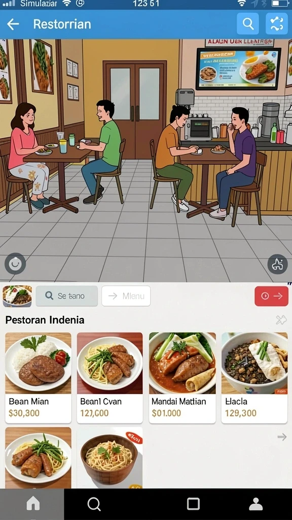 Menu permainan lengkap dengan pilihan menarik.