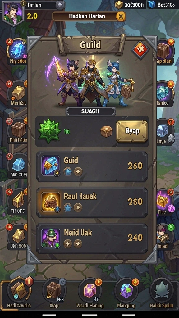 Layar gameplay yang penuh aksi dan tantangan.