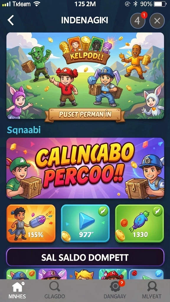 Aksi pertandingan seru di lapangan hoki virtual.